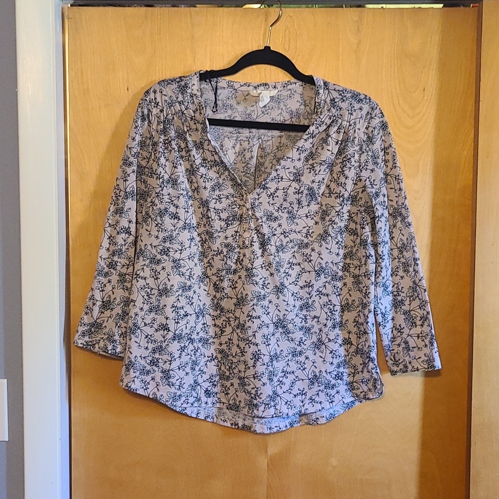 H&M quater sleeve floral Patterned Blouse
